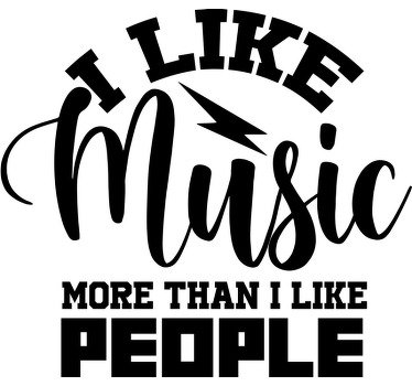 Poster musicales me gusta más la música que la gente - TenVinilo