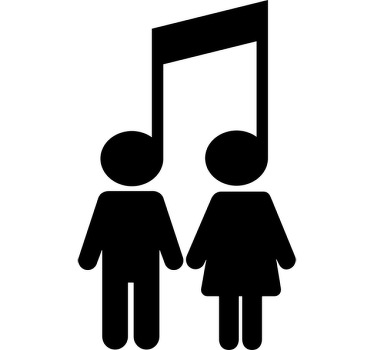 Poster musicales vinilo iconos de notas musicales - TenVinilo