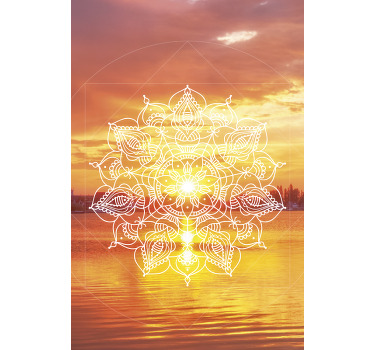 Poster paisajes mandala de caída del sol - TenVinilo