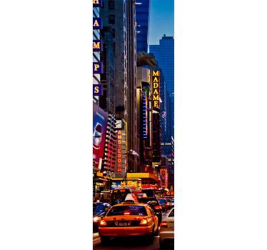 Poster paisajes vinilo decorativo nevera times square - TenVinilo