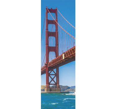 Poster paisajes nevera goldenstate en cocina - TenVinilo
