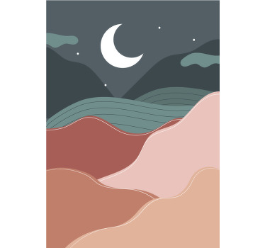 Poster landschaft boho nacht - TenStickers