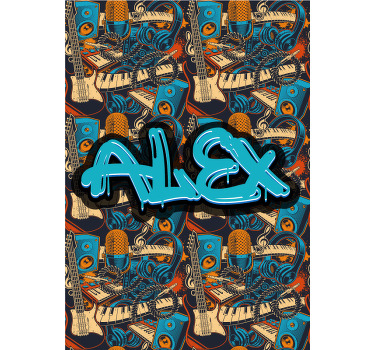 Poster for teenager custom music graffiti - TenStickers