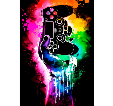 Gaming poster gamer explosion - TenStickers