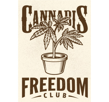 Poster text cannabis klubb - Tenstickers
