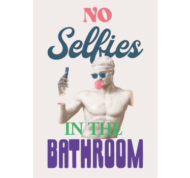 Poster text ingen selfies - Tenstickers