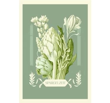 Affiche plantes saison des asperges - TenStickers