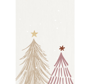 Christmas poster christmas tree minimalist - TenStickers