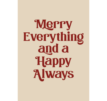 Christmas poster everything and always joyful - TenStickers