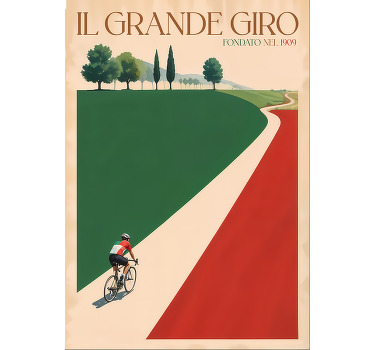 Poster cyclisme le grand giro - TenStickers