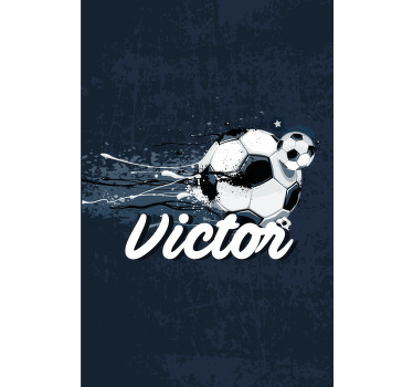 Football poster with custom name design - TenStickers