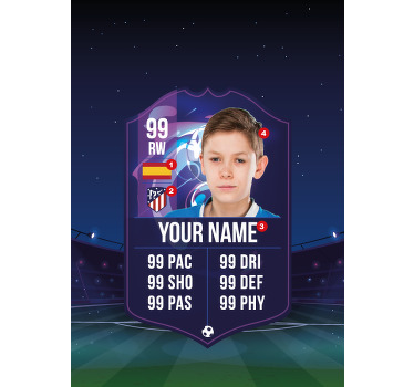 Football poster soccer player card - TenStickers
