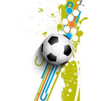 Football poster in action - TenStickers