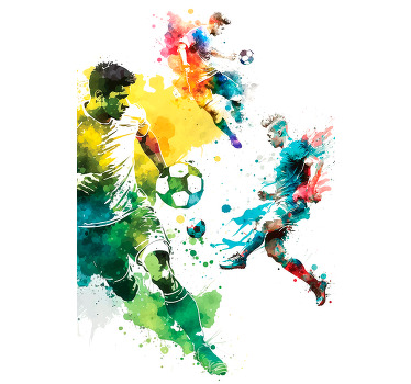 Football poster sport in motion - TenStickers