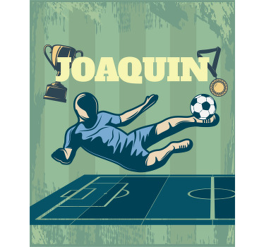 Football poster personalized with your name - TenStickers