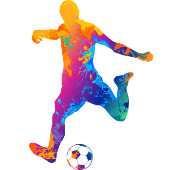 Football poster paint splashed soccer art print - TenStickers