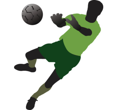 Football poster of a stretched youth goalkeeper - TenStickers