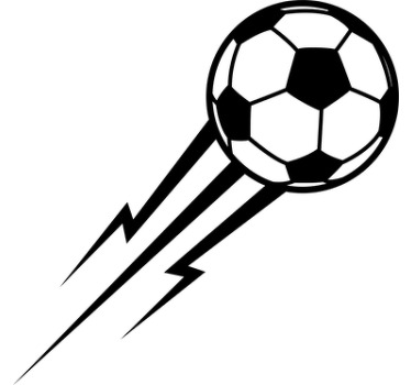 Football poster lightning ball wall decal - TenStickers