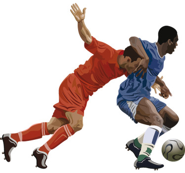 Football poster decorative vinyl football players - TenStickers