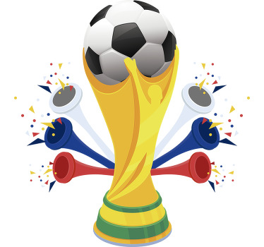 Poster fútbol vinilo balón copa del mundo - TenVinilo