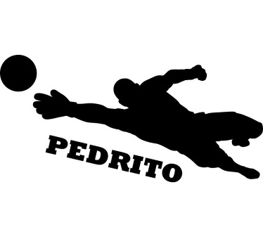 Poster fútbol portero de vinilo personalizable - TenVinilo