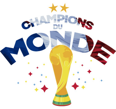 Poster fútbol vinilo campeones del mundo - TenVinilo