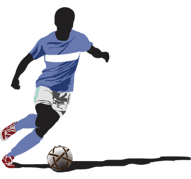 Poster fútbol vinilo decorativo jugador de fútbol - TenVinilo