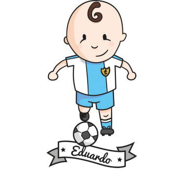Poster fútbol vinilo personalizable futbolista - TenVinilo