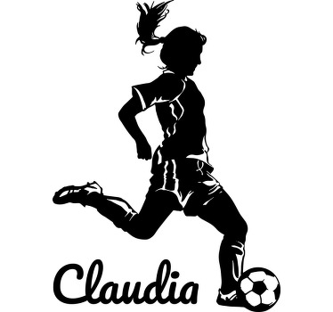 Football poster featuring named female player - TenStickers