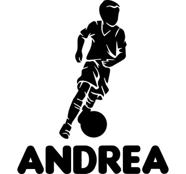 Football poster child player - TenStickers