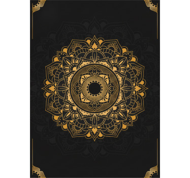 Zen poster black mandala art print - TenStickers