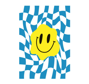 Dekorativ Smiley Groovy plakat - TenStickers