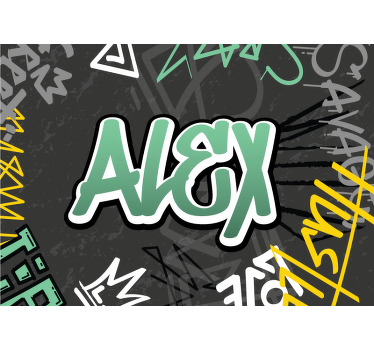 Poster Personalisiertes Graffiti - TenStickers