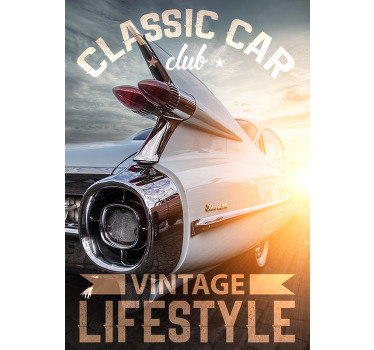 老爷车俱乐部复古海报 - TenStickers