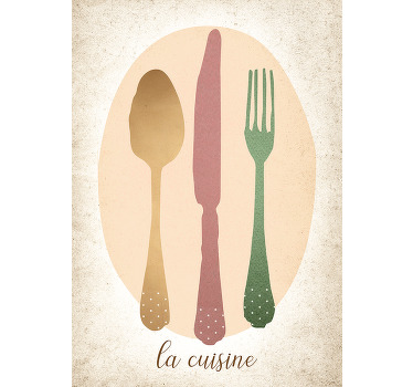 Poster ustensiles de cuisine - TenStickers