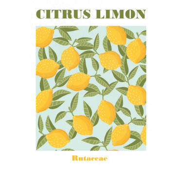 Poster motif citrons jaunes - TenStickers