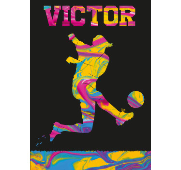 Poster Fußballspieler mit Namen - TenStickers
