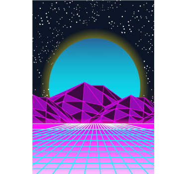 Póster colorido retrowave - TenVinilo