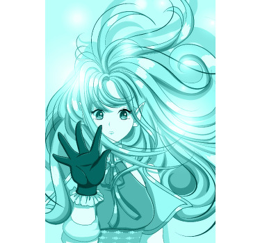 Drăguță anime girl poster imprimare - TenStickers