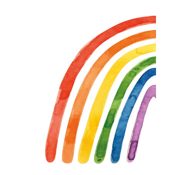 Poster Wasserfarbe Regenbogen - TenStickers