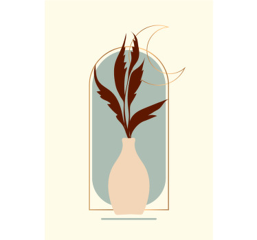 Boho plante i vase plakat - TenStickers