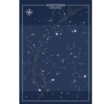 Northern hemisphere constellation poster - TenStickers