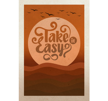 Take it easy solnedgang plakat - TenStickers