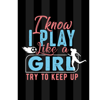Poster jogar como uma menina - TenStickers
