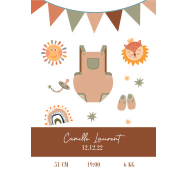 Poster personnalisé style bohème - TenStickers