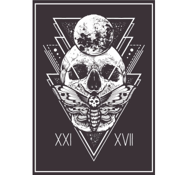 Gothic skull butterfly poster - TenStickers
