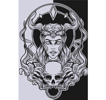 Gothic woman poster print - TenStickers