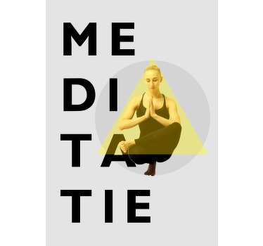 Meditatie yoga post poster - TenStickers