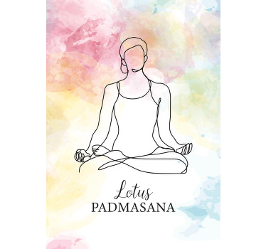 Lijnen kunst poster meditatie - TenStickers