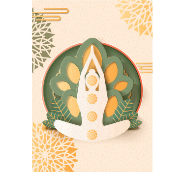 禅宗宣传画 你好瑜伽 - TenStickers